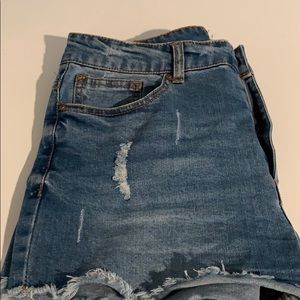 Denim Shorts with light rips